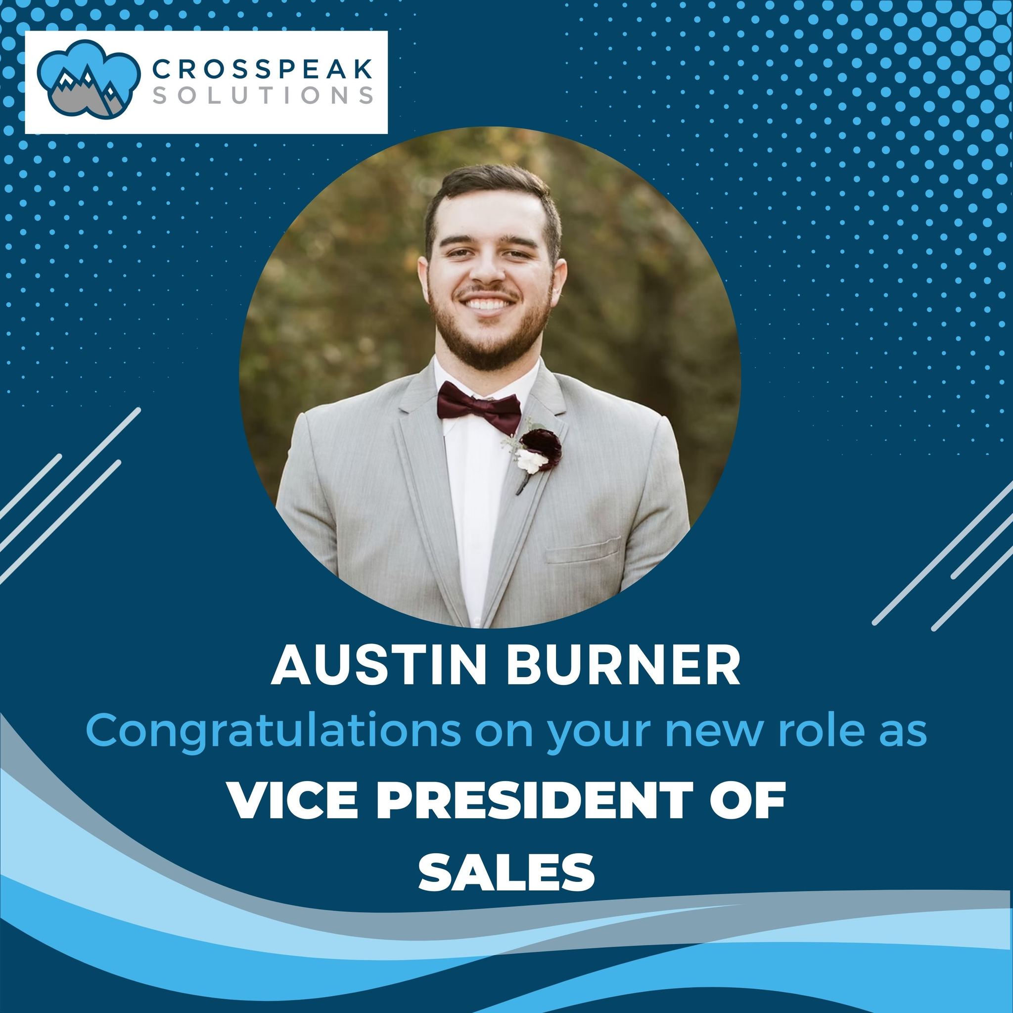 Austin Burner promoted to Vice President of Sales