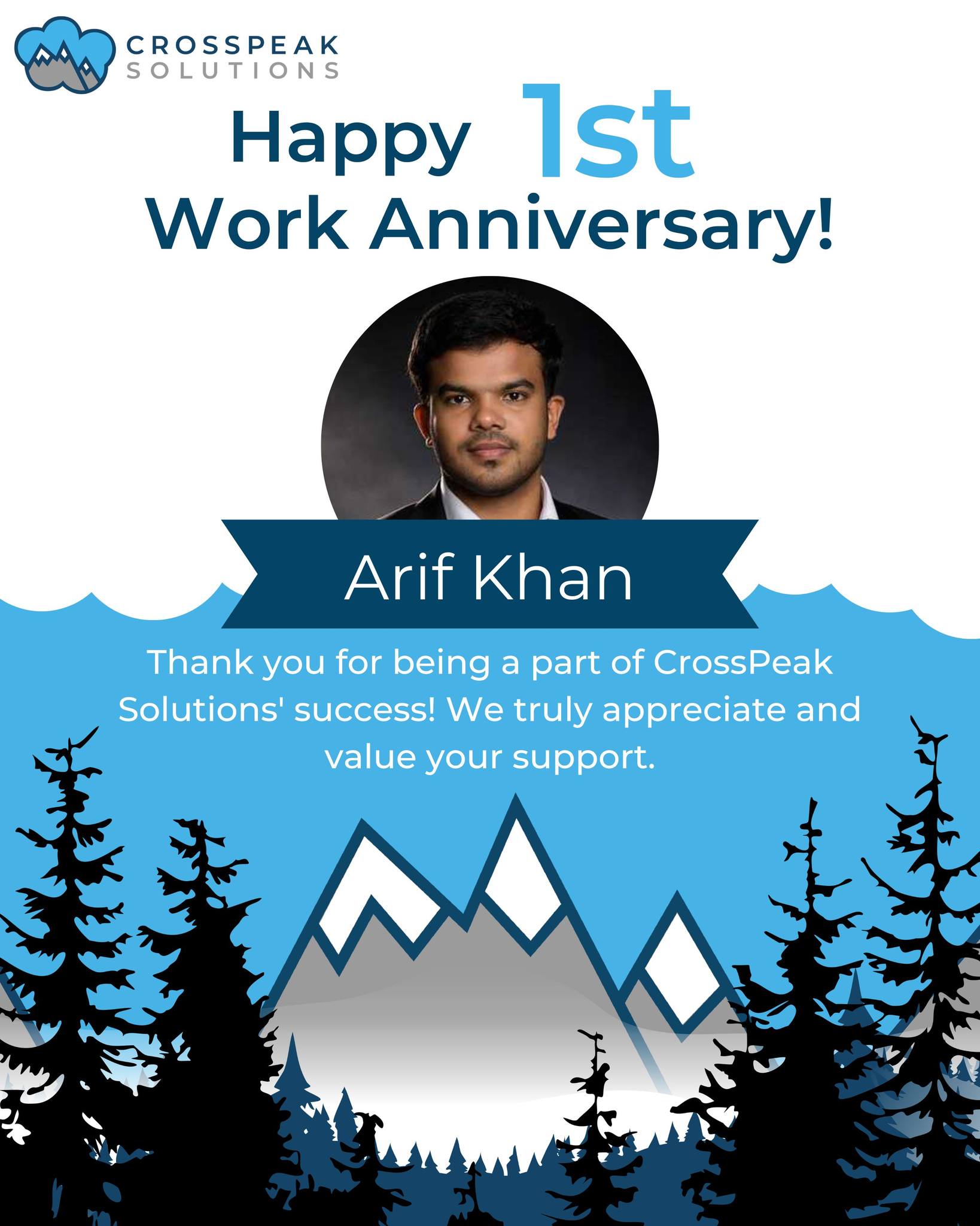 Arif Khan celebrates a work anniversary