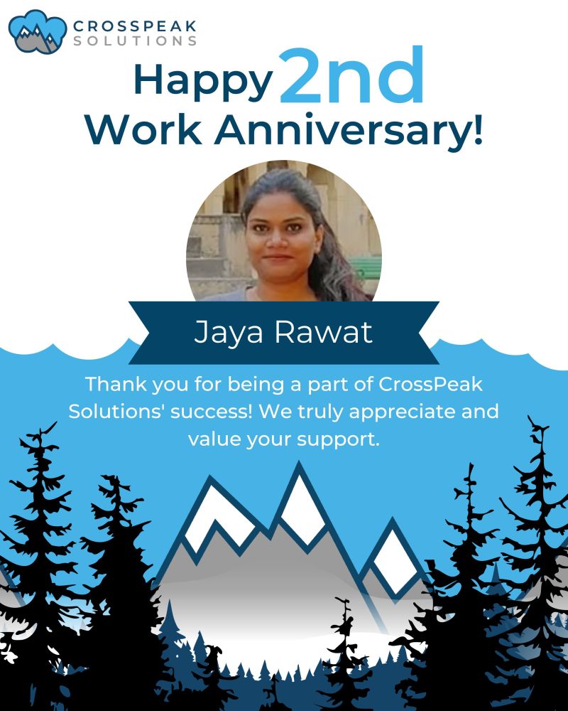 Jaya Rawat celebrates a 2nd work anniversary