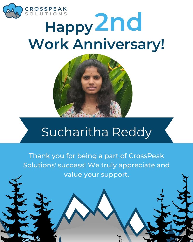 Sucharitha Reddy celebrates a 2nd work anniversary