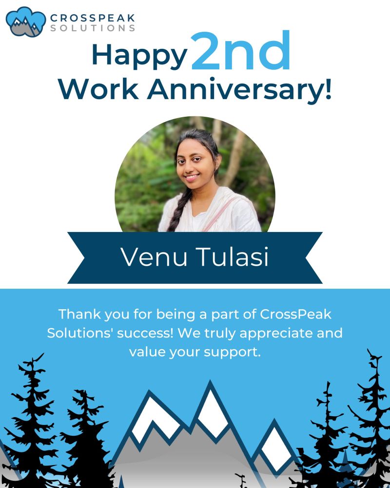 Venu Tulasi celebrates a 2nd work anniversary